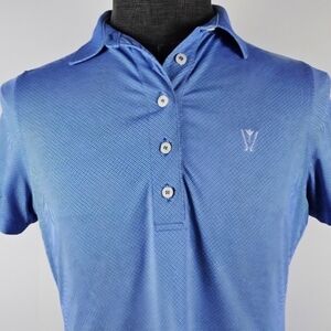 Turtleson Women's Performance Poly Blend Blue Short Sleeve Golf Polo Size M